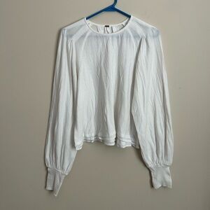 Free People Billie Long Sleeve Tee Size White Size Small